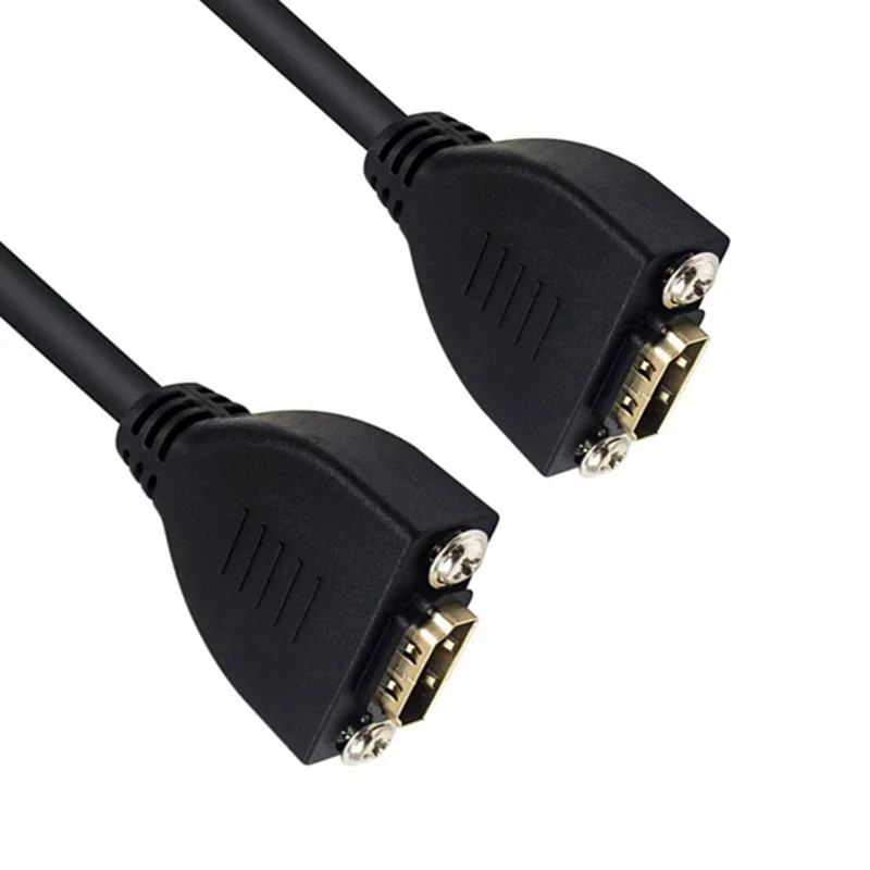 0,5 м, 1 м и 1,5 м Позлатени 4K Micro Mini HDMI - съвместим кабел за разширяване на мъжа към жената с инсталирането на резба панел