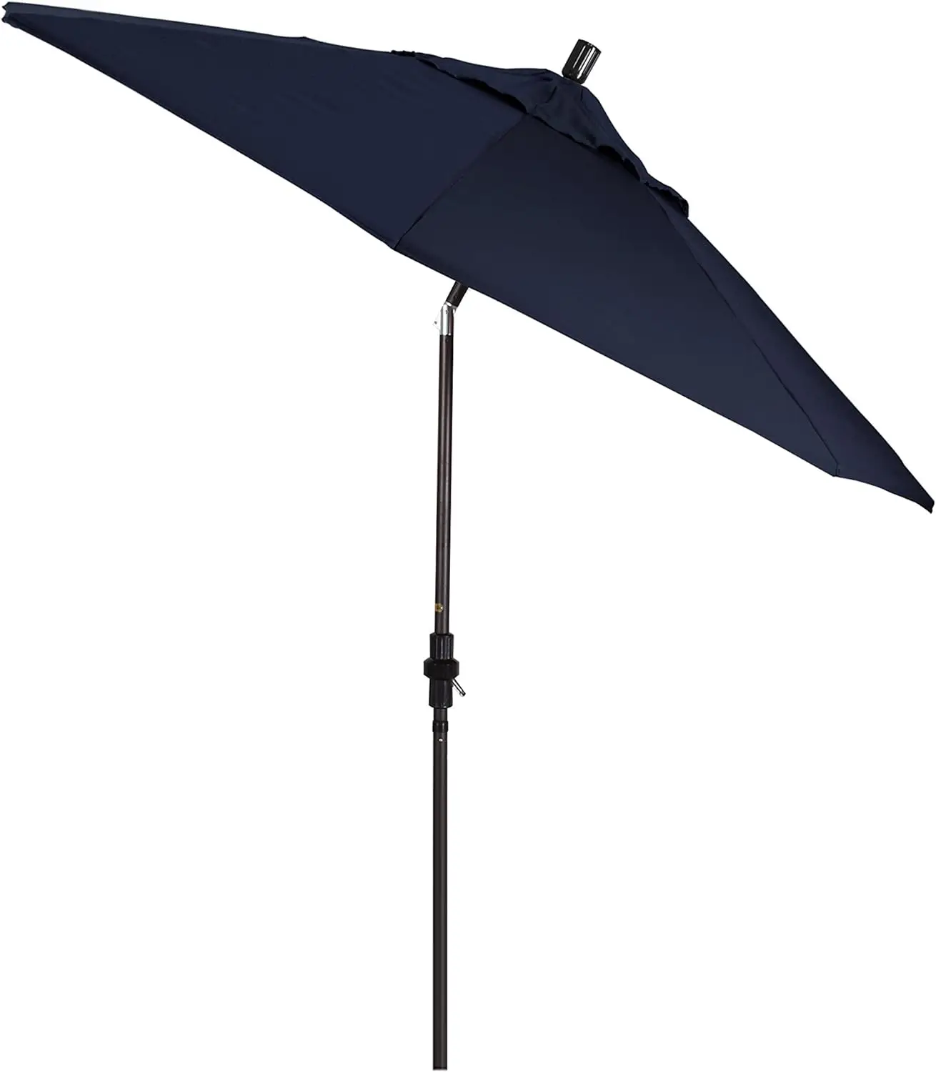 California Umbrella GSCUF908117-5439 9-крак Чадър за вътрешен двор с кръгла Алуминиева шеста от Фибростъкло, 9 Фута, Тъмно син