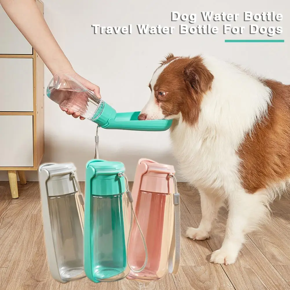 Запечатани бутилка за вода за домашни любимци, преносима бутилка за вода за кучета със сгъваема чаша, кана за домашни любимци, с голям капацитет за пътуване на открито
