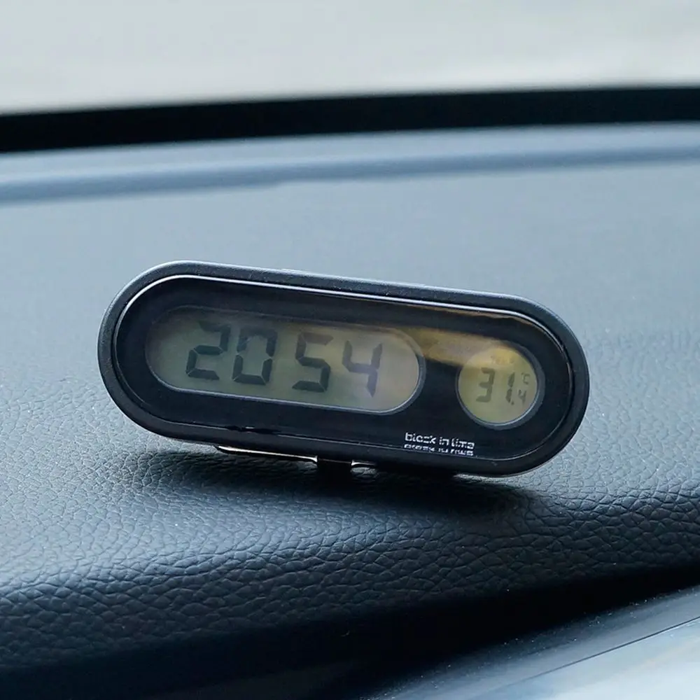 Мини-Авто Часовници Авто Термометър Авто Украшение LCD Подсветката Автомобилни Часа Термометър дигитален Часовник Електронен Часовник