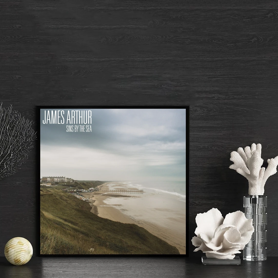 Джеймс Артър Синс на брега на морето Корица на музикален албум Плакат Художествена печат върху платно Декорация на дома, Стенни живопис (без рамка)