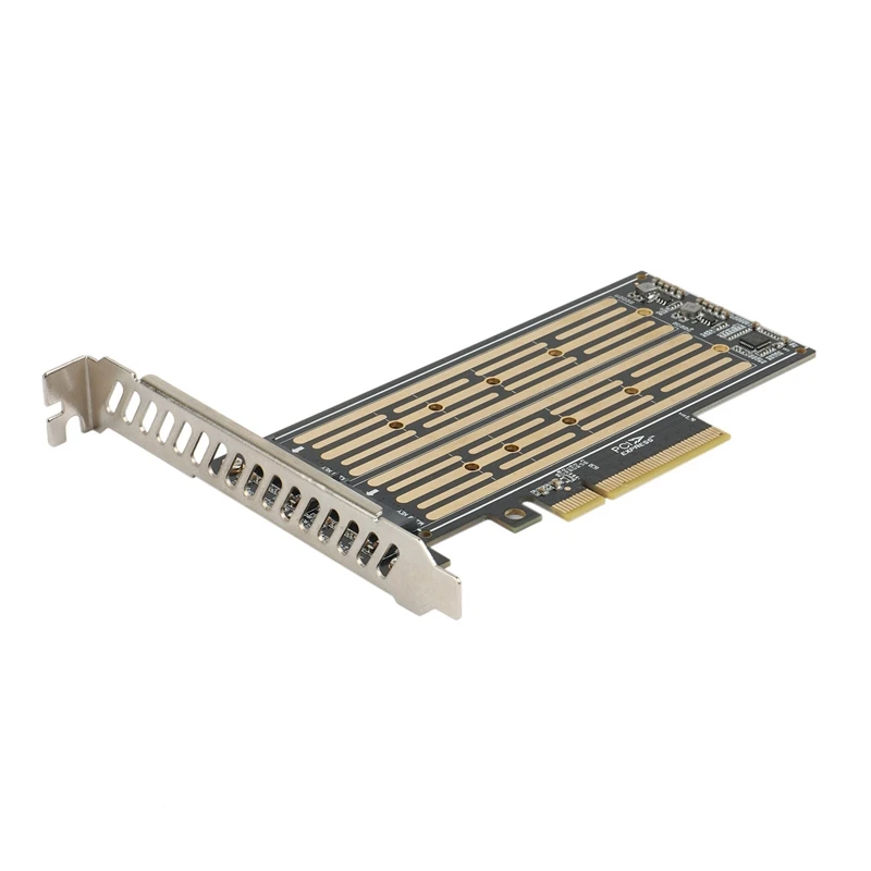 2X M. 2 Странично Card M. 2 NVME КЪМ PCIE X8 Двухдисковый Твърд Диск SSD Адаптер за Карта За Разширяване на Дънната Платка Със Слот PCIE X8 X16K