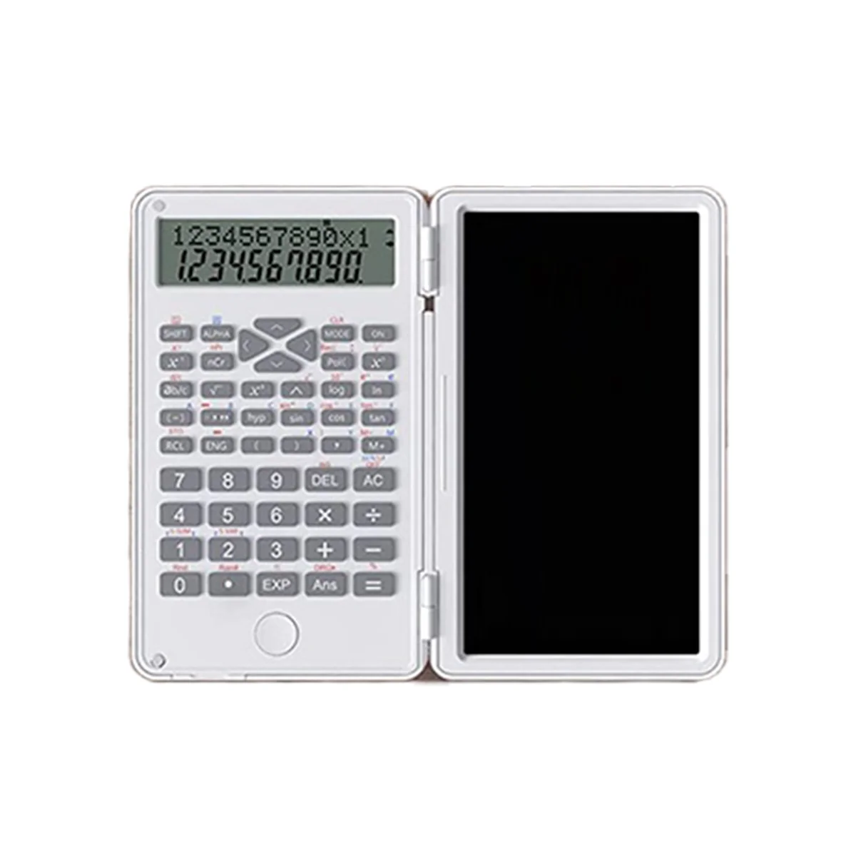 Научни калкулатори, 12-цифрен LCD дисплей, джобен офис настолен калкулатор за домашни училищни събирания и обучение, бял