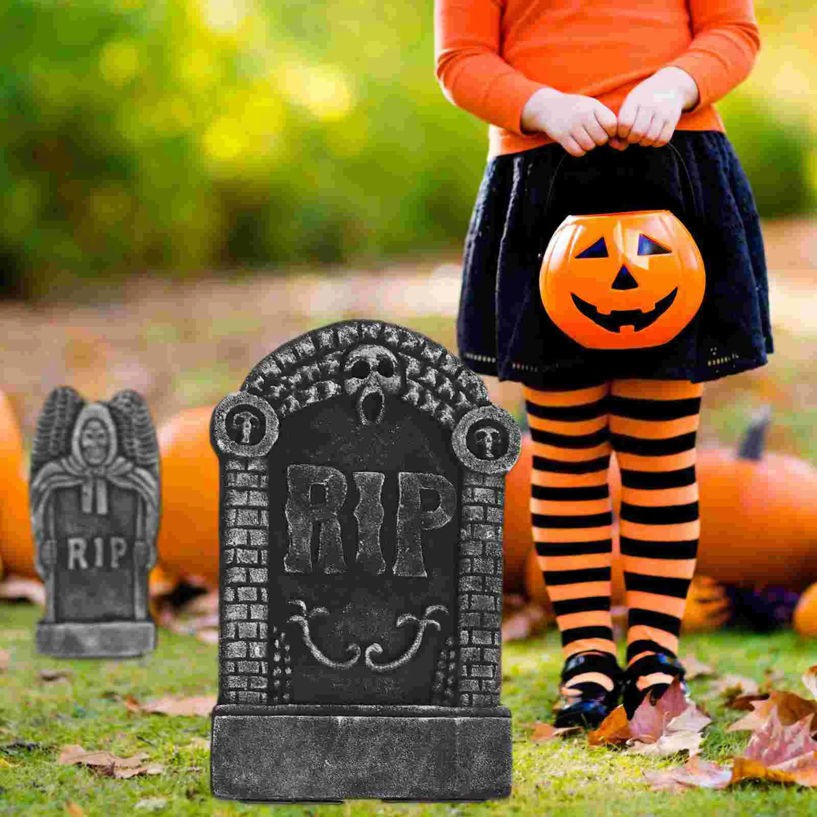6 Бр Украса За Хелоуин Открит Надгробный Камък Бар Надгробни Паметници Подпори Шега Надгробный Камък