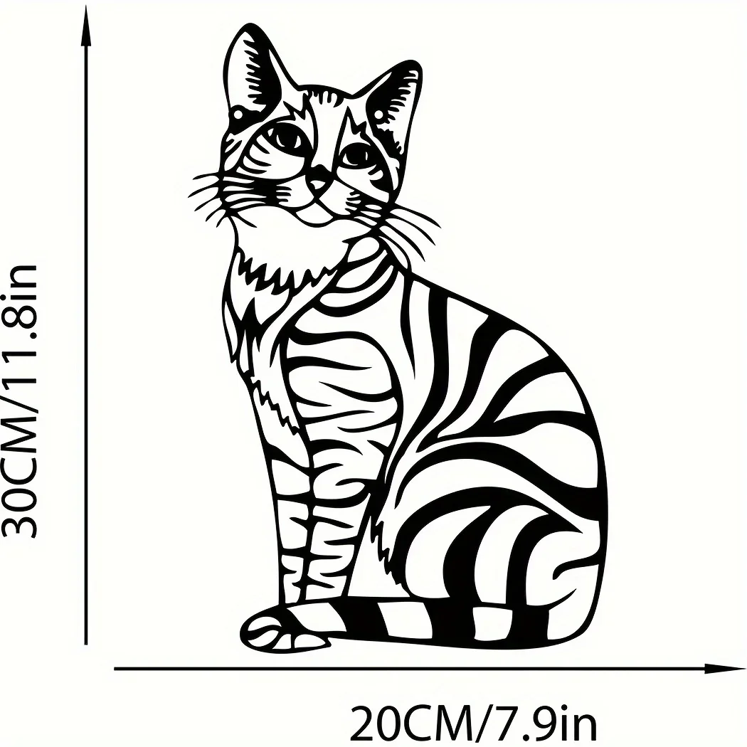 CIFbuy 1бр Метален Знак Котки, монтиран на стената Украшение Котки, е Знак Горски Хижи Котки, е Знак Черна Котка, Знак на Лов, Подарък за Фен на Дивата природа