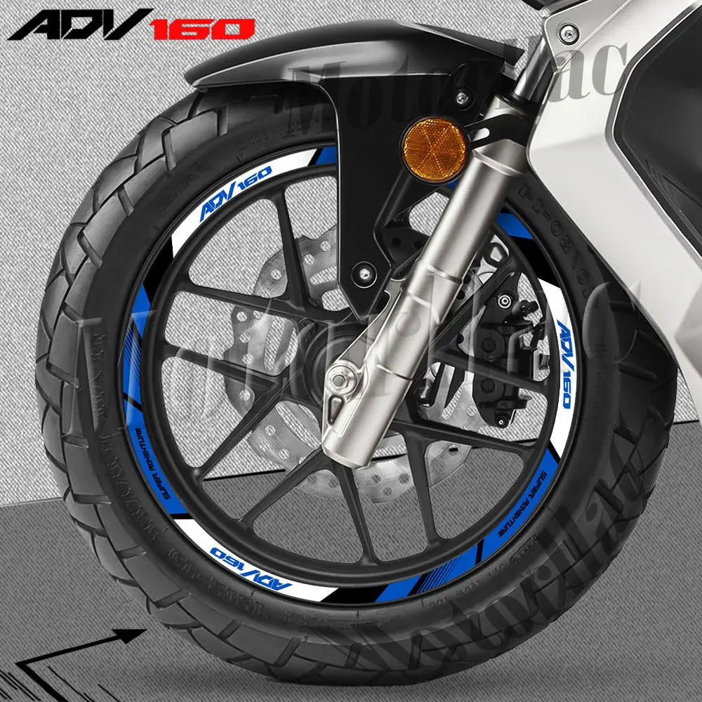 За HONDA ADV 160 Adv160 Стикер на колелото на мотоциклет С Светоотражающей Ленти, Етикети за джанти, Аксесоари, водоустойчиви