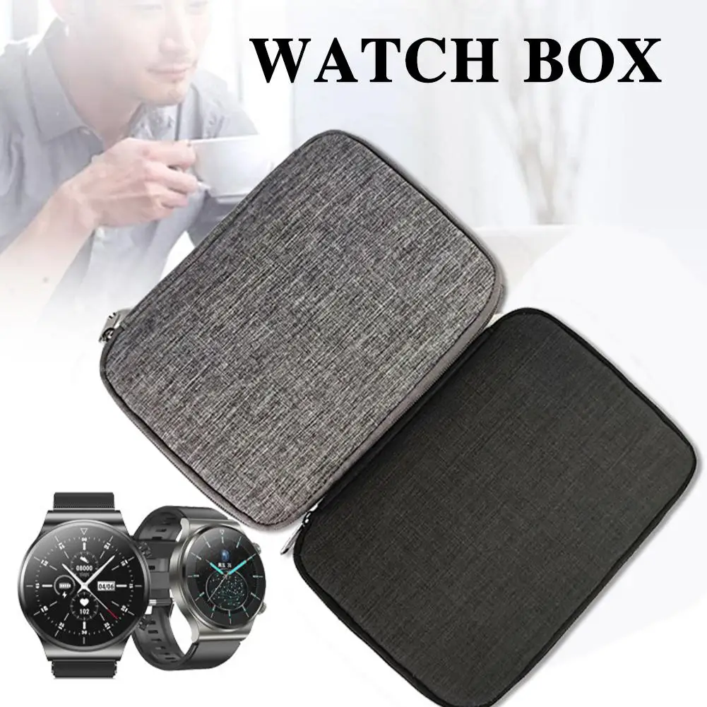 Чанта за съхранение на каишка за часовник Универсална водоустойчива за Apple Samsung Galaxy Каишка за часовник Органайзер Притежателя на Пътен кутия за съхранение на X0N7