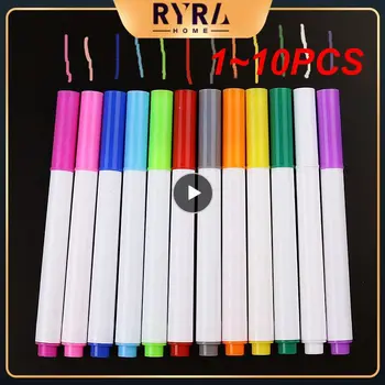 1-10 бр. набор от Различни цветове, разтворима във вода течен тебешир, Детска писалка за рисуване, Непыляемая дъска, Бледа маркер, за да проверите за учители