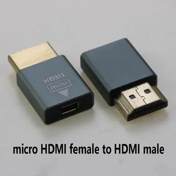 1 бр. за монитор, лаптоп, проектор, адаптер Micro HDMI е съвместим с конектор Mini-Male, конвертор и HD-съединител на адаптер 4K @ 60hz