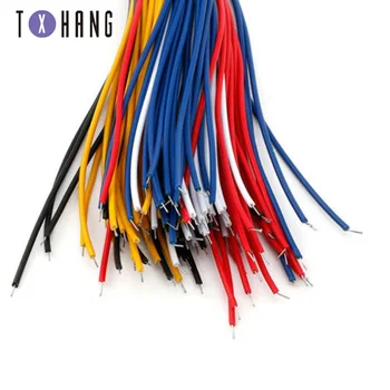100 бр./лот, Луженая прототипи такса, свързващ кабел, кабели за Arduino, гъвкав 20 см, Два края на PVC Тел, Е-електроника 5 направи си сам
