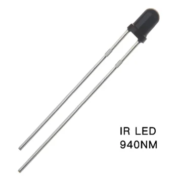 100ШТ 3 ММ IR-Приемник на 940nm LED Емитер През Отвора на Инфрачервена Светлина Приемна Лампа Светлинните Мъниста