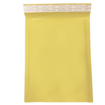 10шт жълти пузырчатых влагостойких опаковки със защита от налягане, самоуплотняющихся на хартиен носител на пощенски пликове с мека подплата