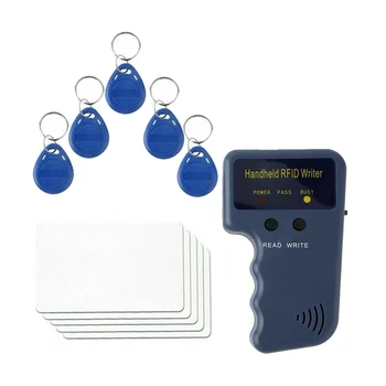 125 khz EM4100 RFID Копирна Машина Писател Восъчни Програмист Четец + T5577 EM4305 Презаписваем Идентификационни Ключодържатели Тагове Карта