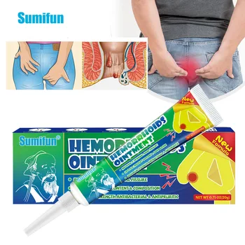 20 г Sumifun Мощна мехлем за хемороиди-Крем за лечение на външни и вътрешни хемороиди хемороиди в ануса Средство за облекчаване на болки в ануса Китайските лекарства