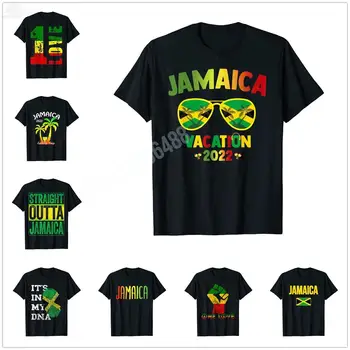 2022 Семейни Летни Ваканции В Ямайка 2022 Ямайски Ваканция На Карибите Пътуване Тениска Карта За Мъже Женска Тениска Блузи Памучни Тениски