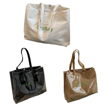 2023 Нова удобна и стилна прозрачна чанта, чанта през рамо, универсална водоустойчива чанта-тоут за ежедневна употреба