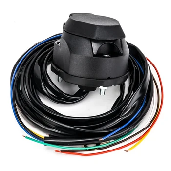 3X TIROL, Нов 7-пинов кабел за свързване на ремарке, тел 1,5 м за лек автомобил с ремарке, Свързващи части