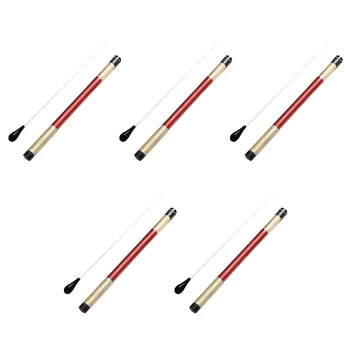5X Дирижерские пръчки, дръжка от изкуствена агата Дирижерская пръчка за оркестъра Музикални дискове (черни)