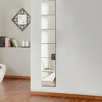 9x15 см Квадратна Огледални плочки Стикери За стена Стикер за дома, хол, офис Декор 150*150*0.2 mm Квадратна Slr Стикер