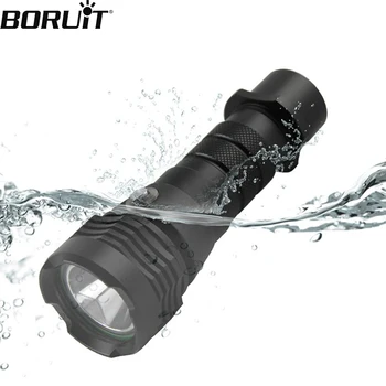 BORUiT M51 1000LM led фенерче за гмуркане Супер Ярък IP68 Водоустойчив фенер за подводен риболов на 80 м. Подводен фенер за подводен риболов