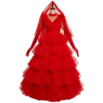 Cosplay Призрак на булката Червена рокля кралят костюм за Хелоуин