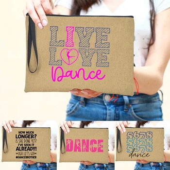 Live Love Dance, Женски клатчи, чанта, Модерен ежедневни спално бельо, козметични чанти, Косметичка, Чанта, Пътна парти, Жените танцьор, най-Добрият подарък
