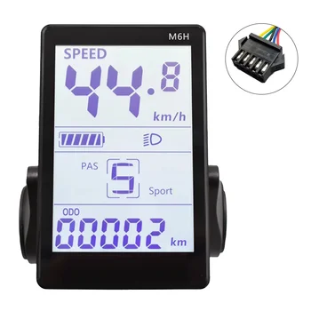 M6H Електрически Мотор LCD Дисплей Измерване на Арматурното табло 24V-60V Универсален E Скутер Панел LCD Екран за Електрически Велосипед (SM 5PIN)