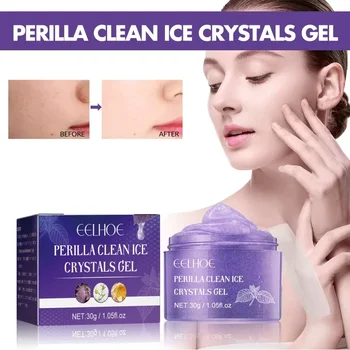 Perilla Clean Ice Crystals Гел, Нежен Успокояващ И Възстановяващ Почистващ Порите Сокращающий Тъмни Петна От Акне Освежаващ Избелващ Хидратиращ Гел За Кожата