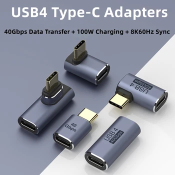 USB4 Type-C OTG Адаптер 40 Gbit/s Пренос на Данни 5A 100 W Конвертор за Бързо Зареждане на USB-C Таблет, Лаптоп, Аксесоари За Телефони