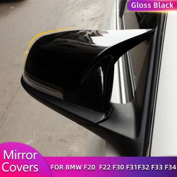 Автомобилни Капаци на Огледалата за обратно виждане на BMW 1 2 3 4 Серия F22 F32 F33 F34 GT X1 E84 F20 F30 F31 12-17 Капачки на Огледала LHD ABS Лъскаво Черен