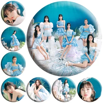 Албуми на Kpop OH MY GIRL Златни Пясъчен Часовник Икона С Лична Снимка Mirro Ключодържател HyoJung Mimi YooA SeungHee Чанта Прищепка Брошки