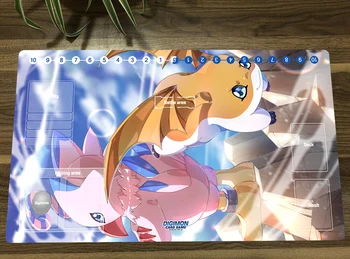 Аниме Digimon Duel Playmat Patamon DTCG TCG CCG Подложка за игра на карти Подложка за мишка Настолен Гейминг мат Безплатен Чанта
