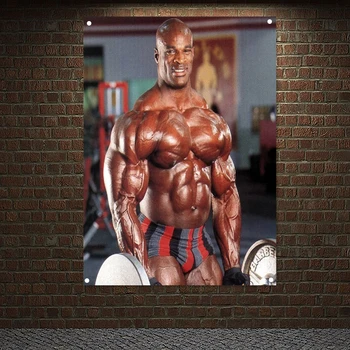 Банер за тренировка на тялото мускулна Мъже, Окачена на стената, Вдъхновяващи плакат, Гоблени, 4 Люверса, Обичай флаг, Декорация на стените стадион, фитнес зала, 2
