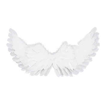 Бели / черни криле на Ангел от пера, Коледна украса за Хелоуин, Реквизит за парти, Оформлението на сцената за изказвания, Крилата на Ангела
