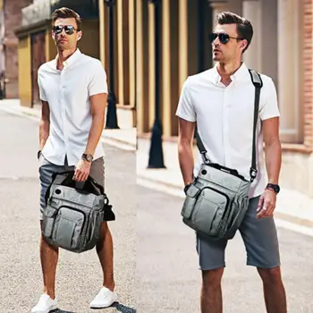 Бизнес мъже Чанта-тоут с множество джобове с цип, куфарче, чанта за лаптоп за през рамото си, през рамо