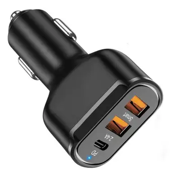 Бързо Зарядно за Кола C USB 3 Порта Захранване PD Адаптер за Кола е 30 W, Безжична Зарядно Устройство за Бързо Зареждане на Мини Зарядно за Кола За Smart
