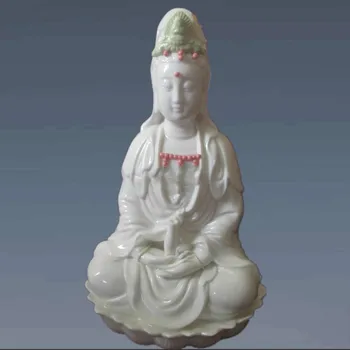 Бял порцелан, божествеността на будизма Гуаньинь, керамична статуетка на буда статуя на Бодхисатва, Клан-ин, Авалокитешвары, В продажба!