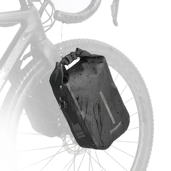 Велосипедна водоустойчив мотор чанта 4L, велосипедна быстросъемная чанта за предната вилици под наем, преносим чанта за съхранение на електрически скутери, аксесоари за колоездене