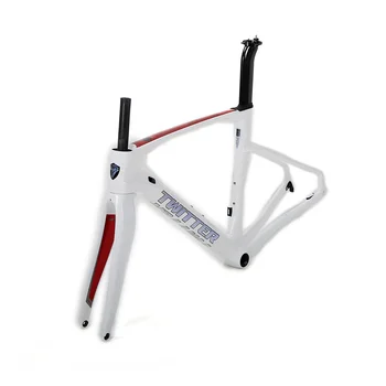 Велосипедна рамка Twitter 700c от въглеродни влакна aero design 12 * 142 мм, с дисков спирачка на ос, карбоновая рама наем път