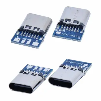 Вертикален екран Спойка зарядно устройство ще захранване на изход Конектор Type C 14 Пинов адаптер за контакта Micro USB 2.0