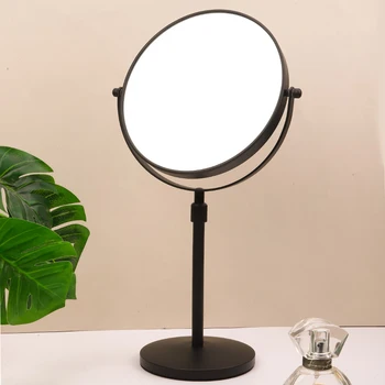 Двустранно тоалетен огледало за грим, десктоп козметично огледало, регулиране на височината на притежателя 8 инча, увеличаване 1X / 3X