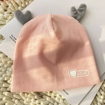 Есенно-зимна шапка за новородено, памучен детска шапчица, скъпа, топла шапка за защита на ушите
