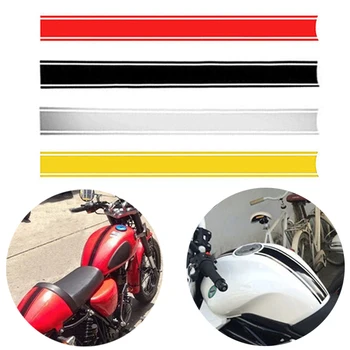 Етикети на капака на резервоара на мотоциклета в тънка ивица, светлоотразителни стикери, аксесоари за мото-стайлинг със собствените си ръце, 50* 4,5 см