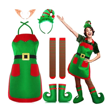 Изключителна Ролева Облекло За Коледни Партита, Elven Дълга Раирана Плюшен Шапка За Възрастни С Меки Посочи Ушите
