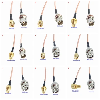 Кабел RG316 В9 BNC-SMA Plug-Изход удължителен кабел SMA-BNC В9 Клещи за, RG-316 Pigtai Месинг с Ниски Загуби Мед