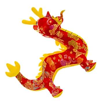 Китайската Нова Година На Дракона Декор Плюшено Cartoony Дракон Играчка Пълнени Дракон Украса Коледен Подарък Офис Украса За Дома