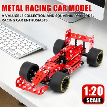 Комплекти метални модели строителни машини, конструктори, образователни играчки, модел за момчета от 8 до 12 години в мащаб 1:20, червена състезателна кола, играчки, подаръци