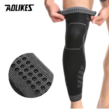 Компресия ръкави AOLIKES с дълги штанинами, дълъг коляно бандаж, който поддържа коляното, който предпазва от баскетбол, футбол, облекчаване на болки в коленете