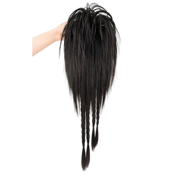 Лепило за удължаване на косата, като директно на опашката с тъкани шиньоном за ежедневието, тематични партита за срещи