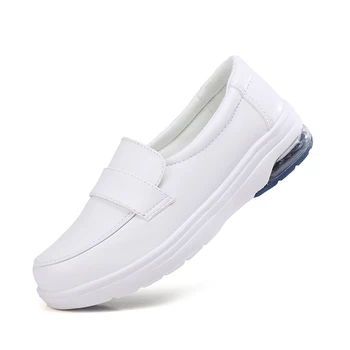 Летни обувки, Дамски ежедневни мека подметка дамски спортни обувки, ежедневни обувки на платформа 2023 бяла дишаща нескользящая обувки